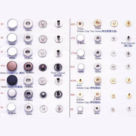 Snap Botão - 7-1Metal Buttons